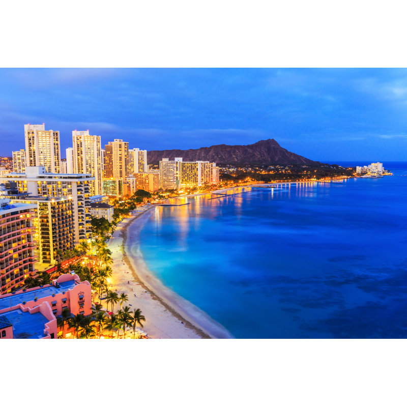 " Honolulu, Hawaii " by Scstock, 12" H x 18" W x 1.25" D
