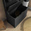 Arbre d'entrée 28 po 3-en-1 avec banc de rangement, portemanteau avec quatre crochets et rangement pour chaussures, noir