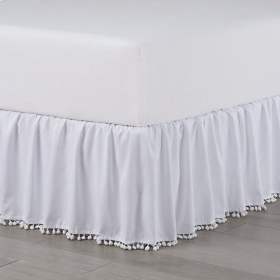 Martex Pom Pom Tassle Platform Bedskirt