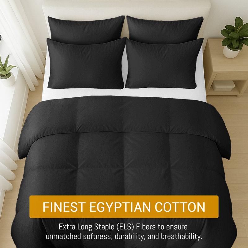 100% Egyptian Cotton Duvet Cover Set – Luxury Hotel Collection Bedding, Soft & Breathable Comforter Cover with Zipper Closure