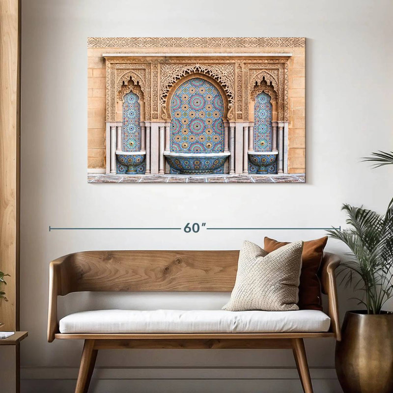 Ravi, fontaines à la mosquée Rabbat, H 30 po x l 45 po