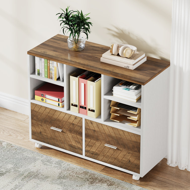 Maidel 39.37'' Wide 2 -Drawer Mobile File Cabinet
