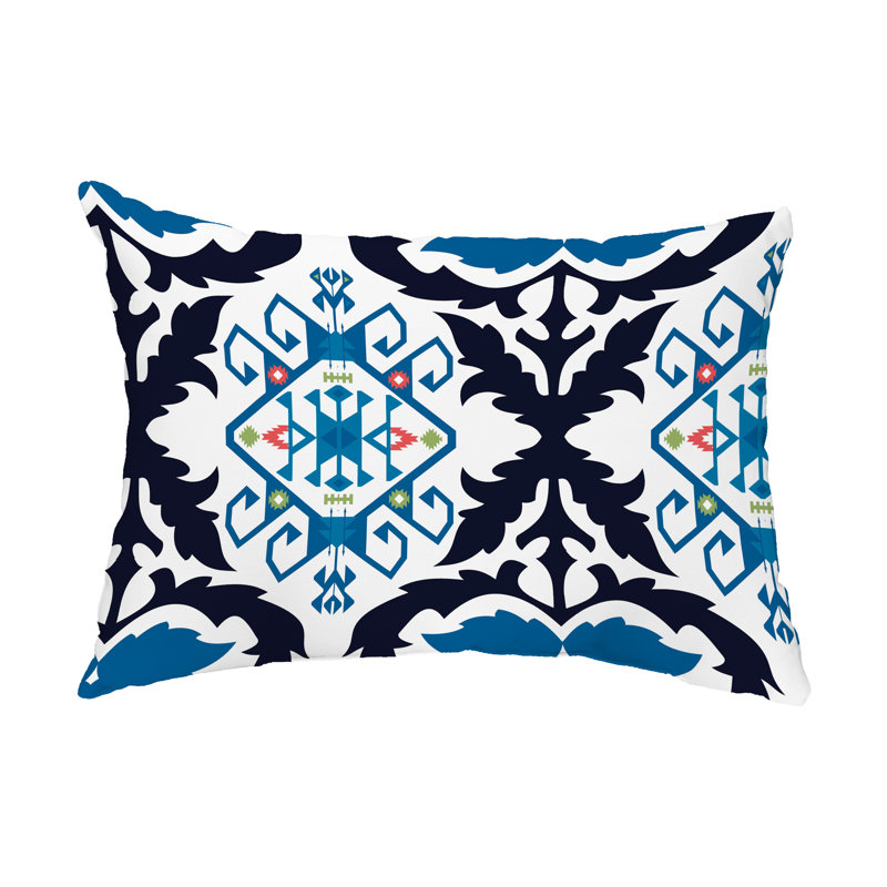 Housse et coussin rectangulaires d'extérieur Bombay, bleu