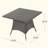 Brissette Square Outdoor Bistro Table , 36.6'' in. W 36.6'' in. D-28021078