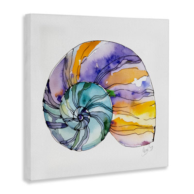 Sunlit Striped Nautilus Canvas, design by Shelly Craig