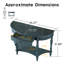 Demi-lune en bois avec tiroir et tablette Mcclendon-257210229