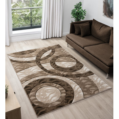 Tapis à motif géométrique abstrait de la collection Orelsi