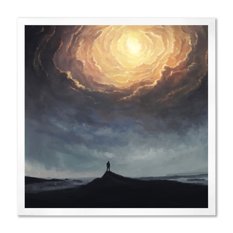 Voie religieuse à travers le ciel - Art mural sur toile traditionnel, H 30 po x l 30 po x P 1 po