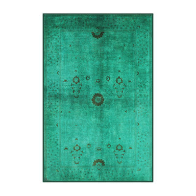 Tapis vert de style oriental