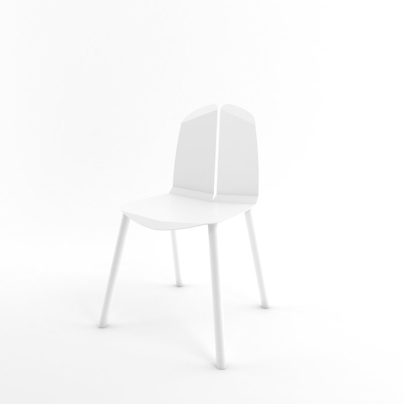 Chaise de salle à manger Noa, blanc, Chêne Peint Blanc