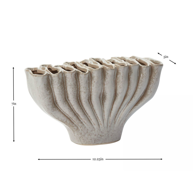 Vase à vagues coralliennes