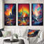 «Mysterious Rainbow Vision Landscape III», 3 pièces sur toile-1237514835-1237514833