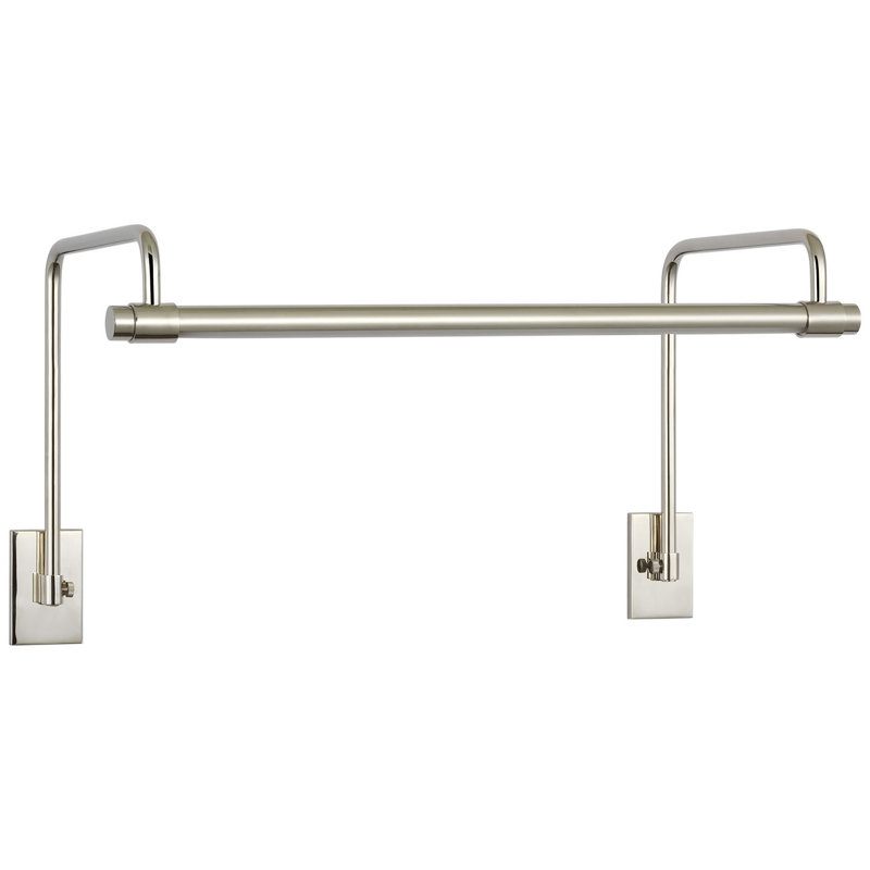 Thomas O'Brien Kidd 18" Frame Mount Picture Light, 8.75" H x 18" W x 8.75" D, Polished Nickel, 12 W