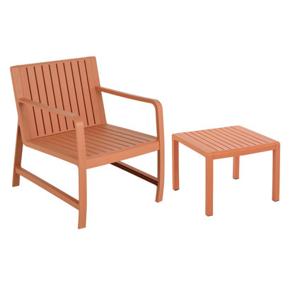 Abricot brun 2 conversation de patio avec 1 chaise et table basse, en PP de haute qualité, pour les rassemblements intérieurs de fêtes, matériau en PP, assemblage rapide, petits espaces appropriés