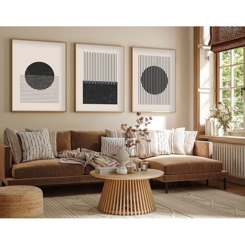 Élégantes peintures décoratives en panneau de fibres à densité moyenne (3 pièces), 8 x 12 pouces chacune | 100% panneau de fibres à densité moyenne avec une épaisseur de 0,1 pouce et 100% des cadres en bois massif avec une épaisseur de 1 pouce | Parfait pour le salon, la chambre à coucher et le bureau