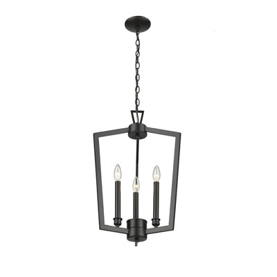 Luminaire suspendu carré à 3 lumières 
