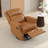 Fauteuil inclinable et berçant en cuir véritable (ensemble de 2)-2129640140