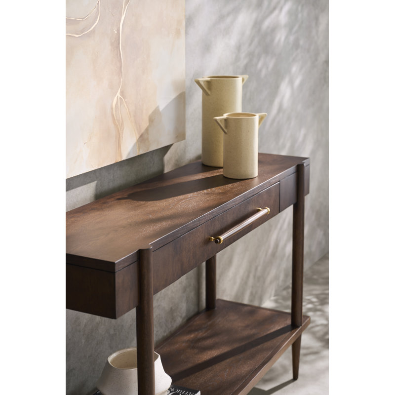 One Drawer Console Table, Caramel