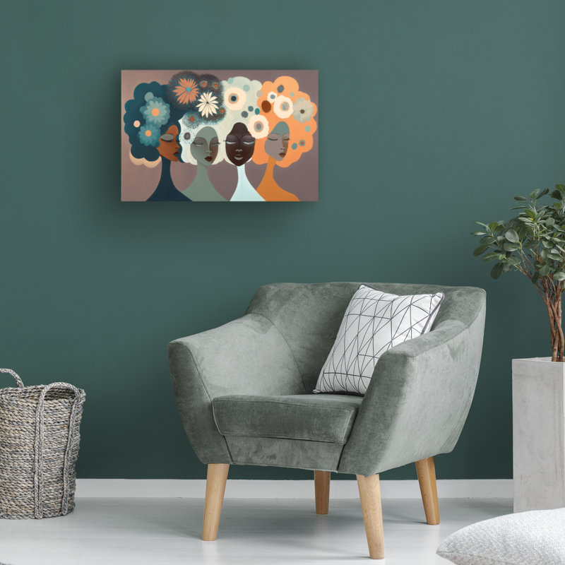 Art sur toile Ray Heere Mid Century Diversity 4, H 12 po x l 19 po x P 2 po