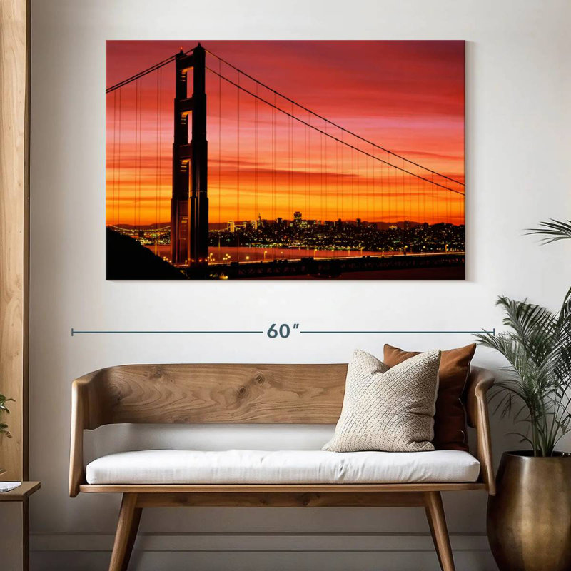 Lilie Golden Gate Orange Sunset, 34" H x 51" W