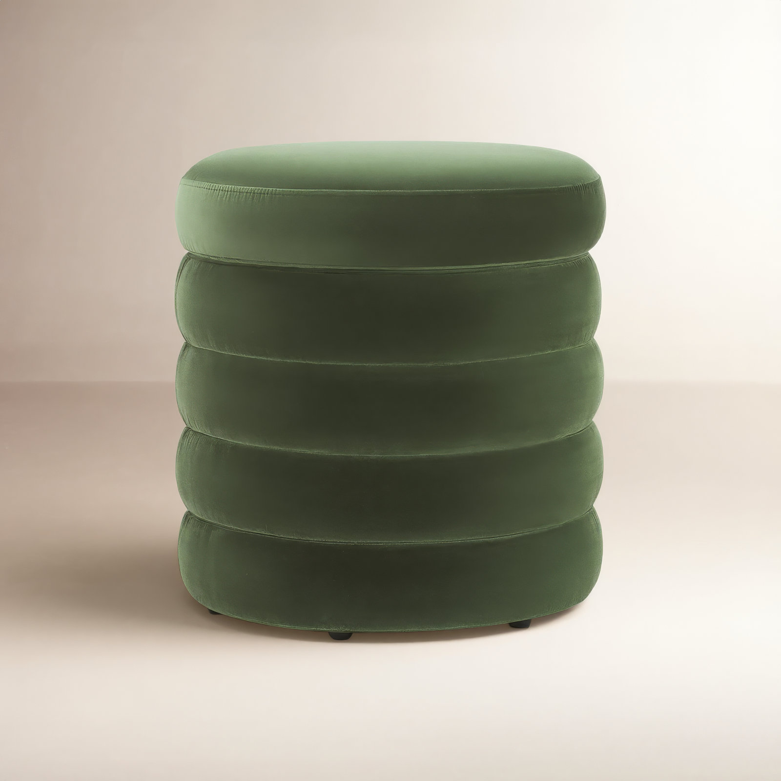 Neroli 19" Ottoman, Falkirk Military Green Velvet