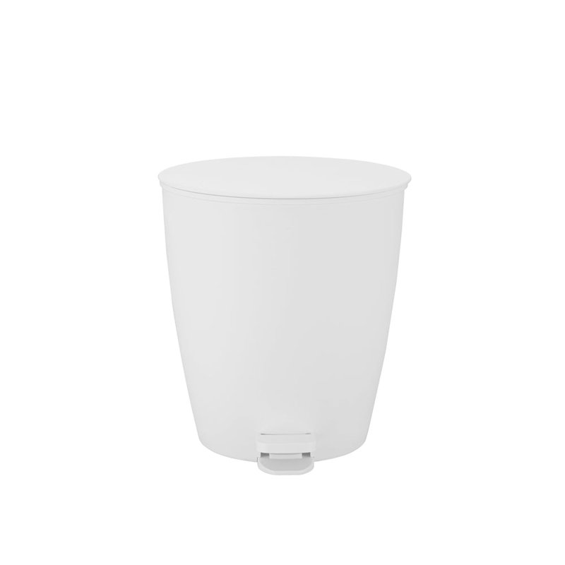 AVA Pedal Bin Wastepaper Basket - Black - 3 Liter, White