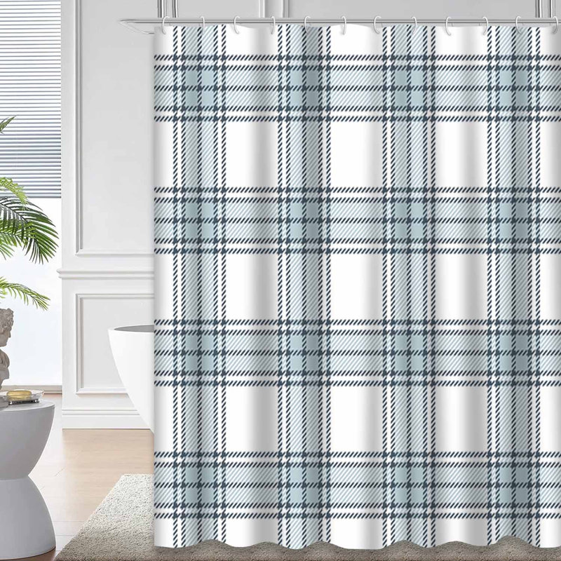 Rideau de douche Tartan, L 72 po x l 84 po