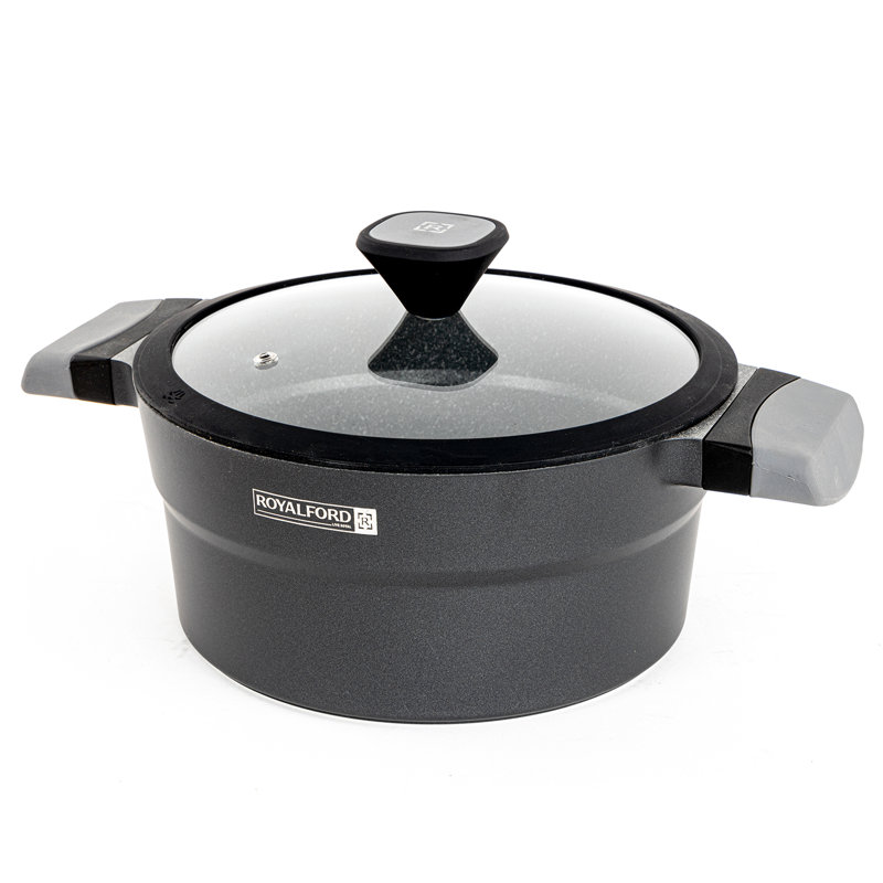 ROYALFORD Non-Stick Aluminum Round Dutch Oven, 9.5 L, 32cm W