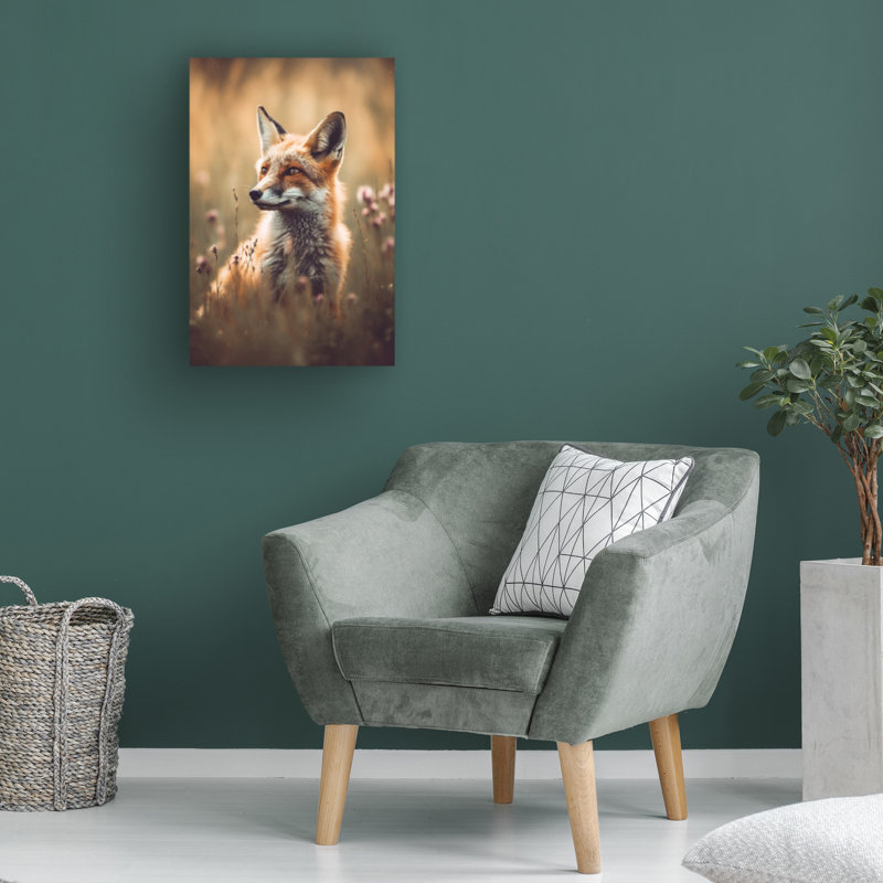 Art sur toile renard bolologien, H 19 po x l 12 po