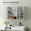 91.5mm W 65mm H Wall Mounted Required Framed Medicine Cabinet Mirror