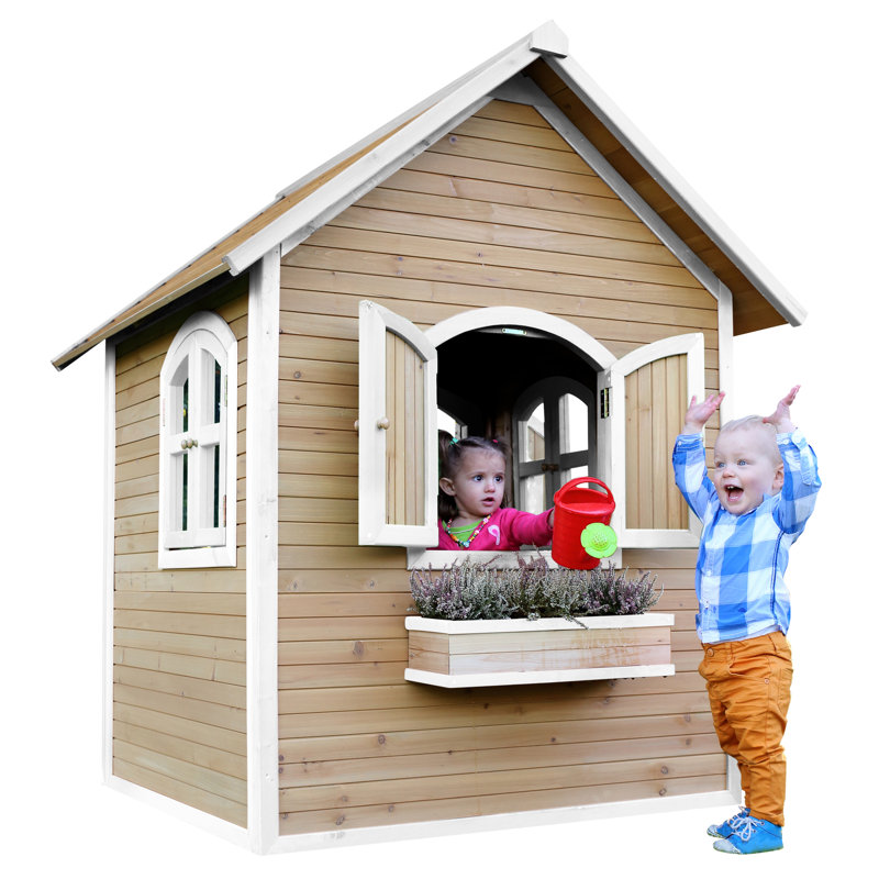 Julia AXI 137cm W x 151cm D Outdoor Hemlock Wood Playhouse