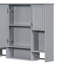 Armoire à pharmacie rectangulaire en bois aggloméré avec miroir l 35 po x H 29 po Kimio-1484634792