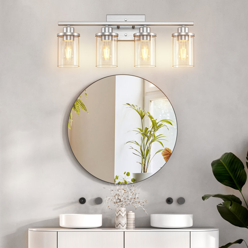 Lumière de meuble-lavabo à intensité variable, Nickel brossé, 4