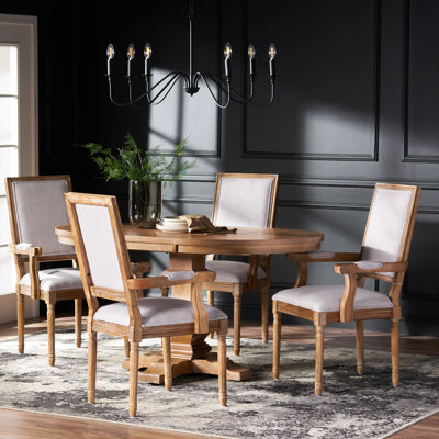 Hilderbrand 4 - Person Extendable Pedestal Dining Set