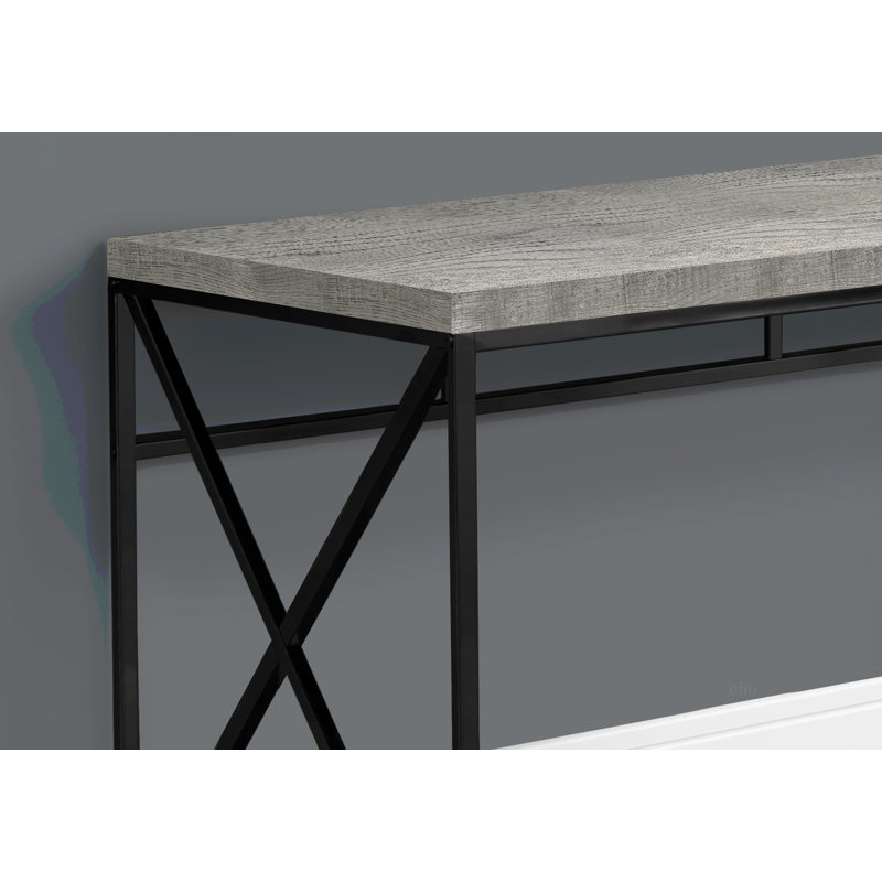 Bureau d'ordinateur, bureau personnel, ordinateur portable, travail, stratifié, métal, contemporain, moderne, Gris / Noir