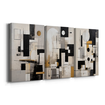 ABSTRACT Series CCCCLXXI - Toile tendue sur mesure - 3 pièces