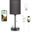 Petite lampe beige 3 niveaux de luminosité - lampes de chevet 2700K 3500K 5000K avec ports USB C et A-20429754