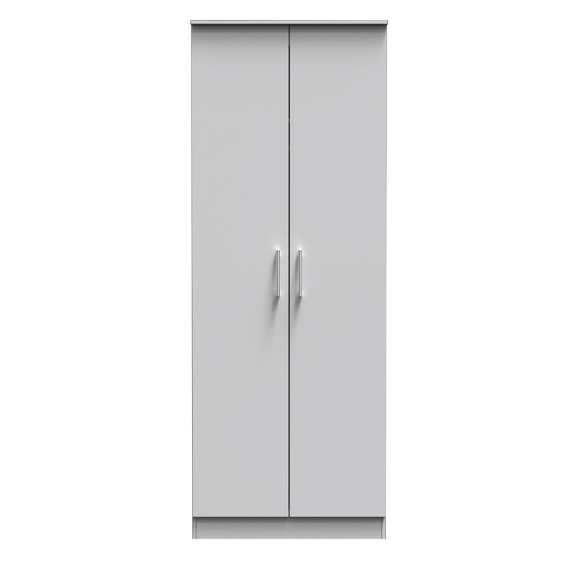 Beraud 2 Door Wardrobe, Grey Matt