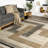 Marvinney Aline Contemporary Striped Fringe Area Rug-541177345
