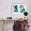 «Vibrant Abstract Tubes», ensemble de 2 plaques murales par Melissa Wang-1213890920