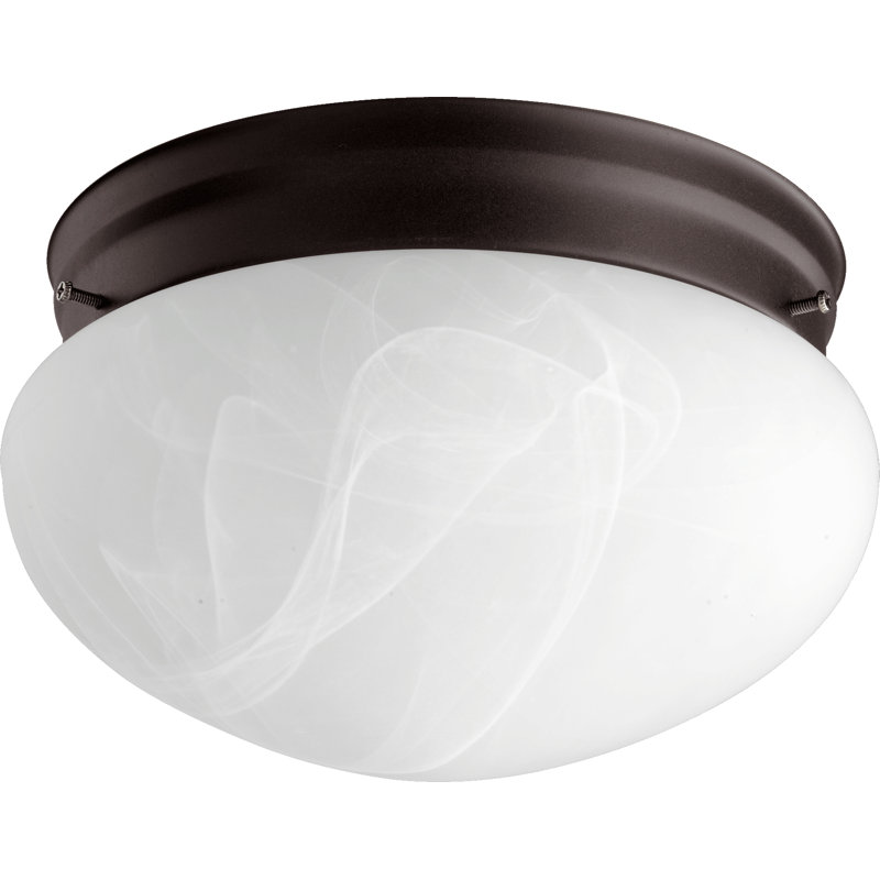 Brea Flush Mount, 5.75" H x 9.75" W x 9.75" D, Oiled Bronze