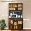 Armoire de rangement avec station de charge 71 po, noir-163362014