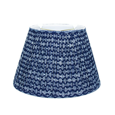 Uonlytech Dark Blue Faux Silk Pleated Lamp Shade - 5.5x4.32x5.89in For Table & Floor Lamps