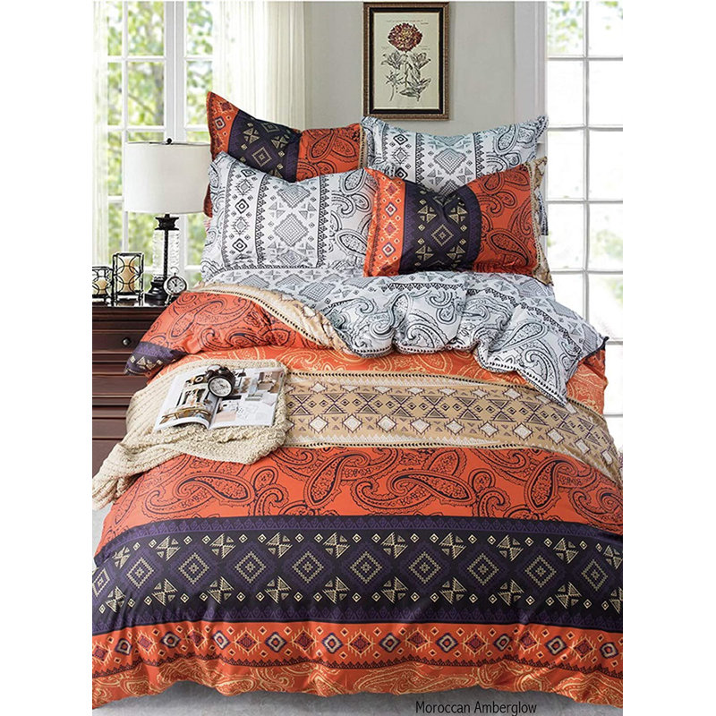 Bovina Polyester Duvet Cover Set with Pillowcases, Super King Duvet Cover + 2 Standard Pillowcases