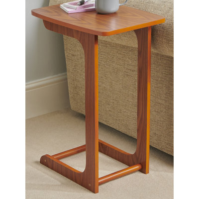 Cafferata C-Shaped Wooden End Table