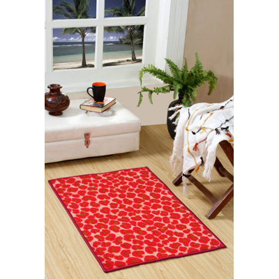 Animal Print Half Round Area-Cheetah Big Cat