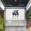 Tapis de porte d'extérieur à imprimé vache debout Country, design par Sara Baker, 18 po x 30 po