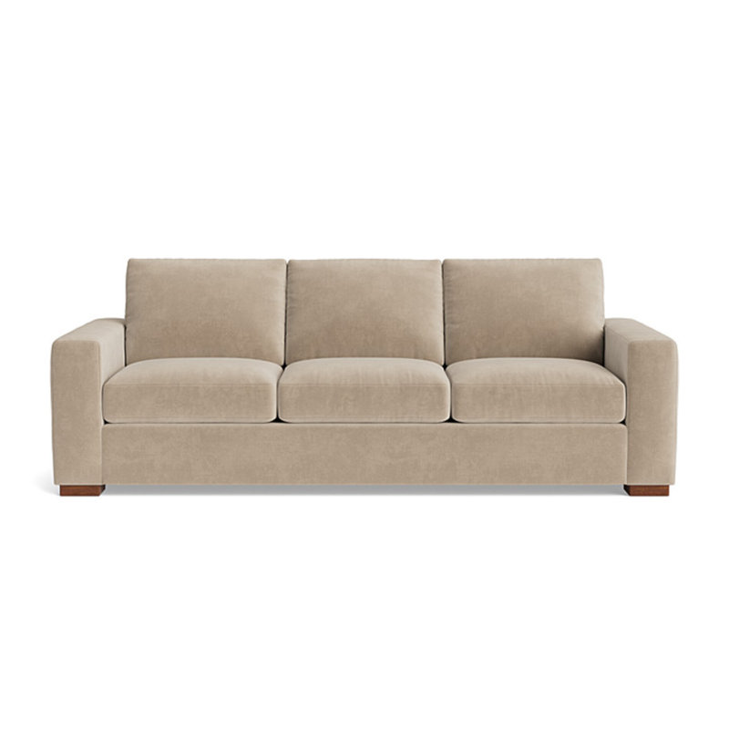 Couch Potato Sofa (95"), Velvet - Beige
