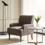 Chaise d'appoint moderne avec velours côtelé large et pieds en bois massif-688821719