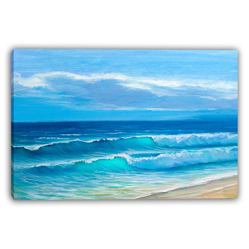 Ocean Bliss - Rolling Waves Canvas Art, 24" H x 36" W